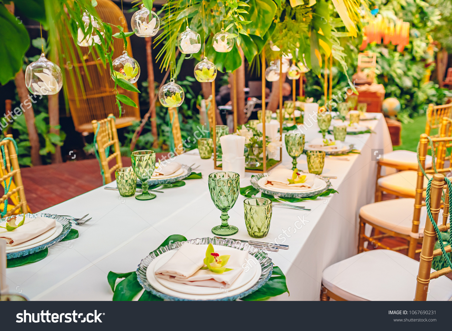 Served Table Tropical Party Decorated Orchids Stock Photo (Edit Served Table Tropical Party Decorated Orchids Stock Photo (Edit