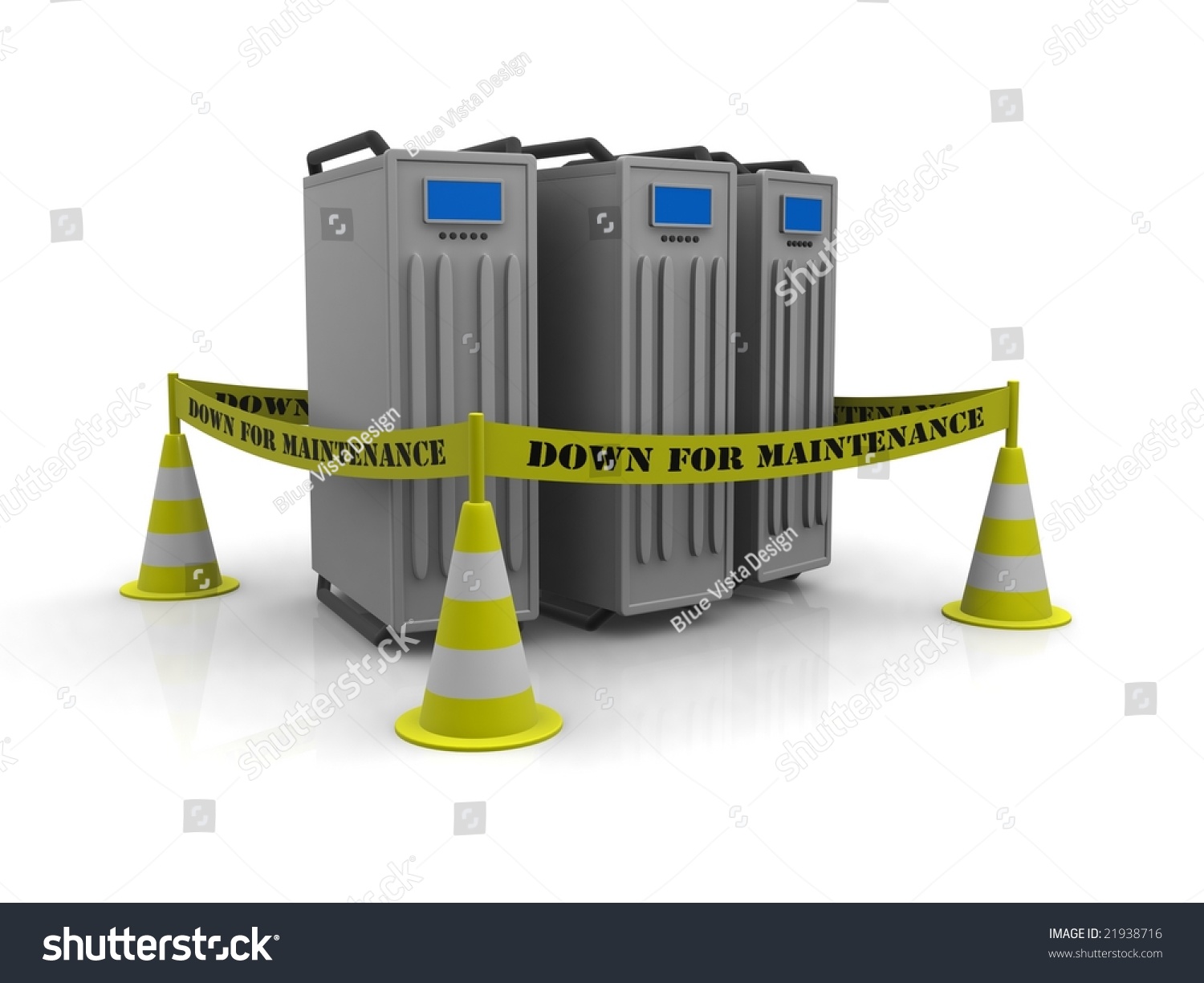 Server Down Maintenance Stock Illustration 21938716 Shutterstock