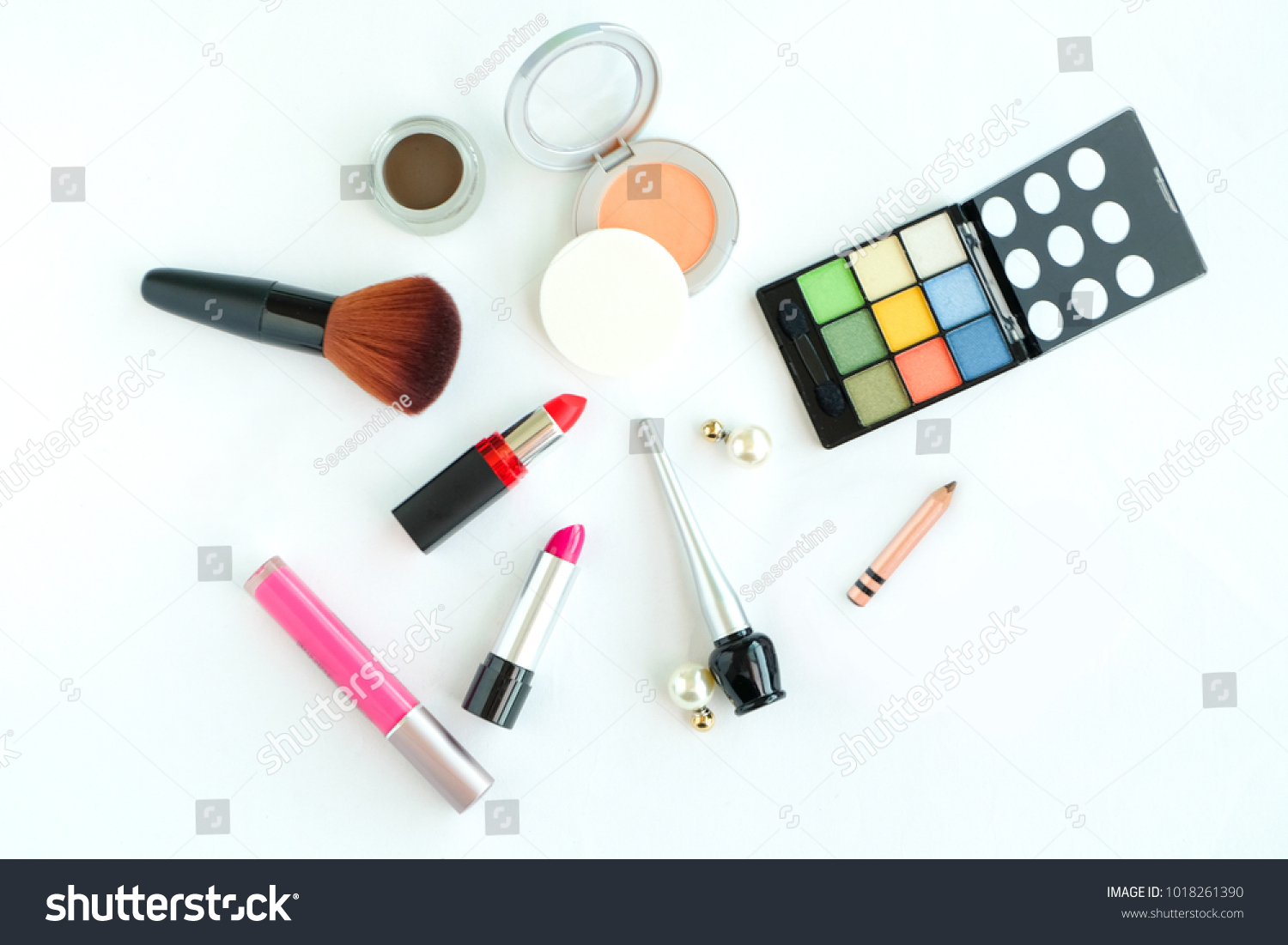 Set Fashion Professional Makeup Accessories Equipment Stock Photo Edit Now