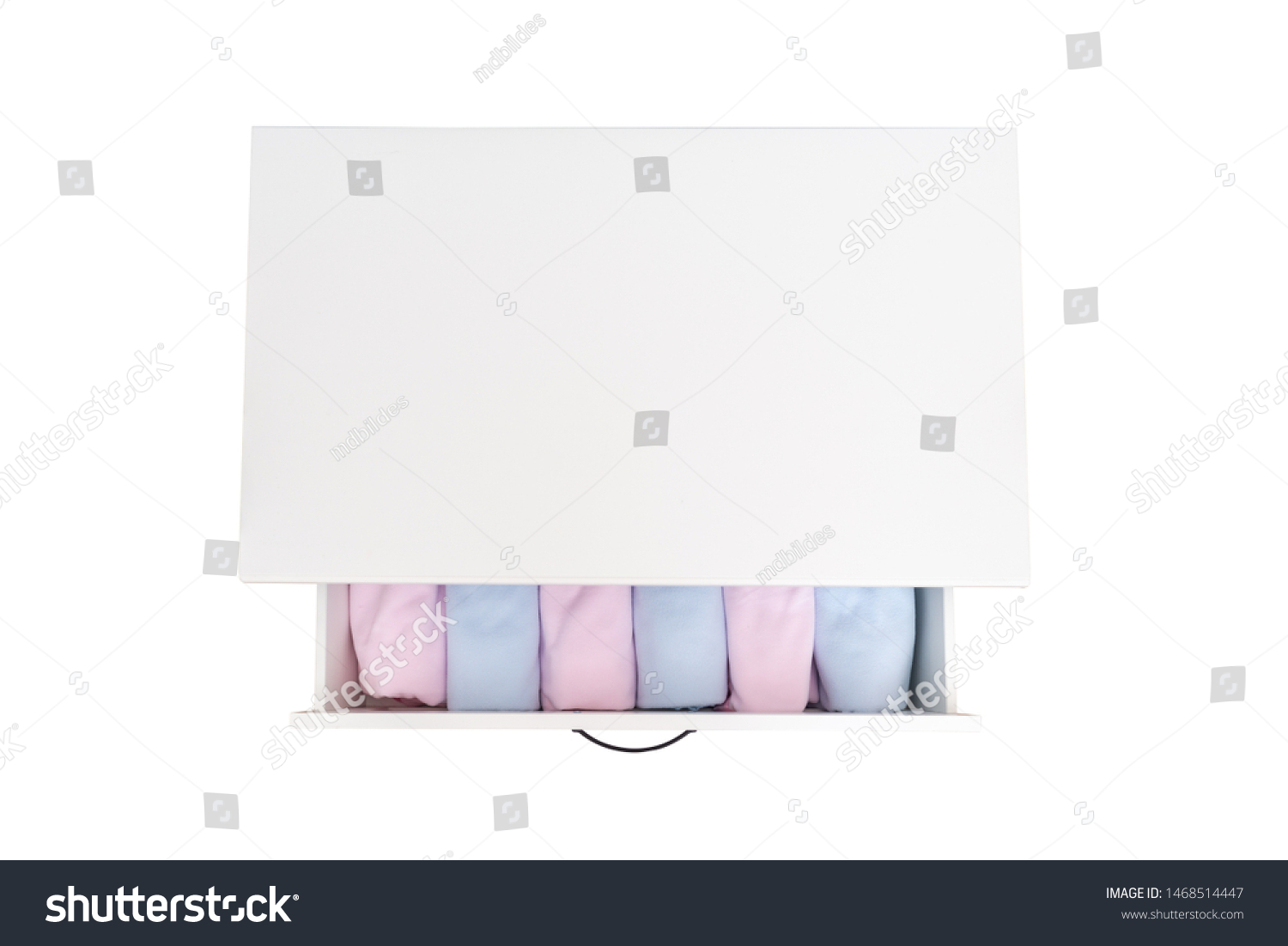 Set Baby Clothes White Wooden Cabinet Stock Photo Edit Now