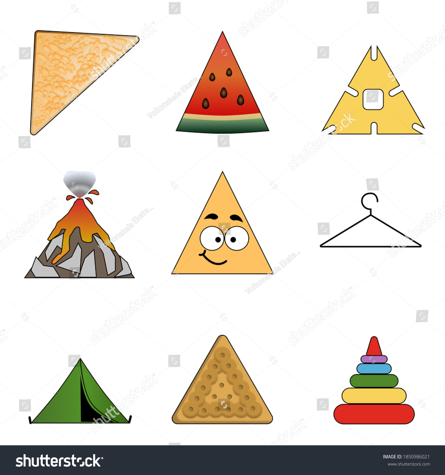 Set Color Pictures Icons Activities Children Stock Illustration ...