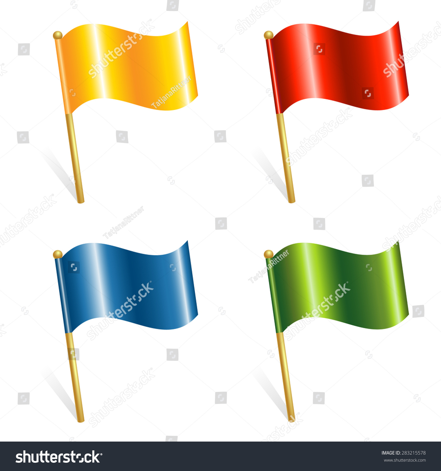 Set Of Colorful Flags Stock Photo 283215578 : Shutterstock