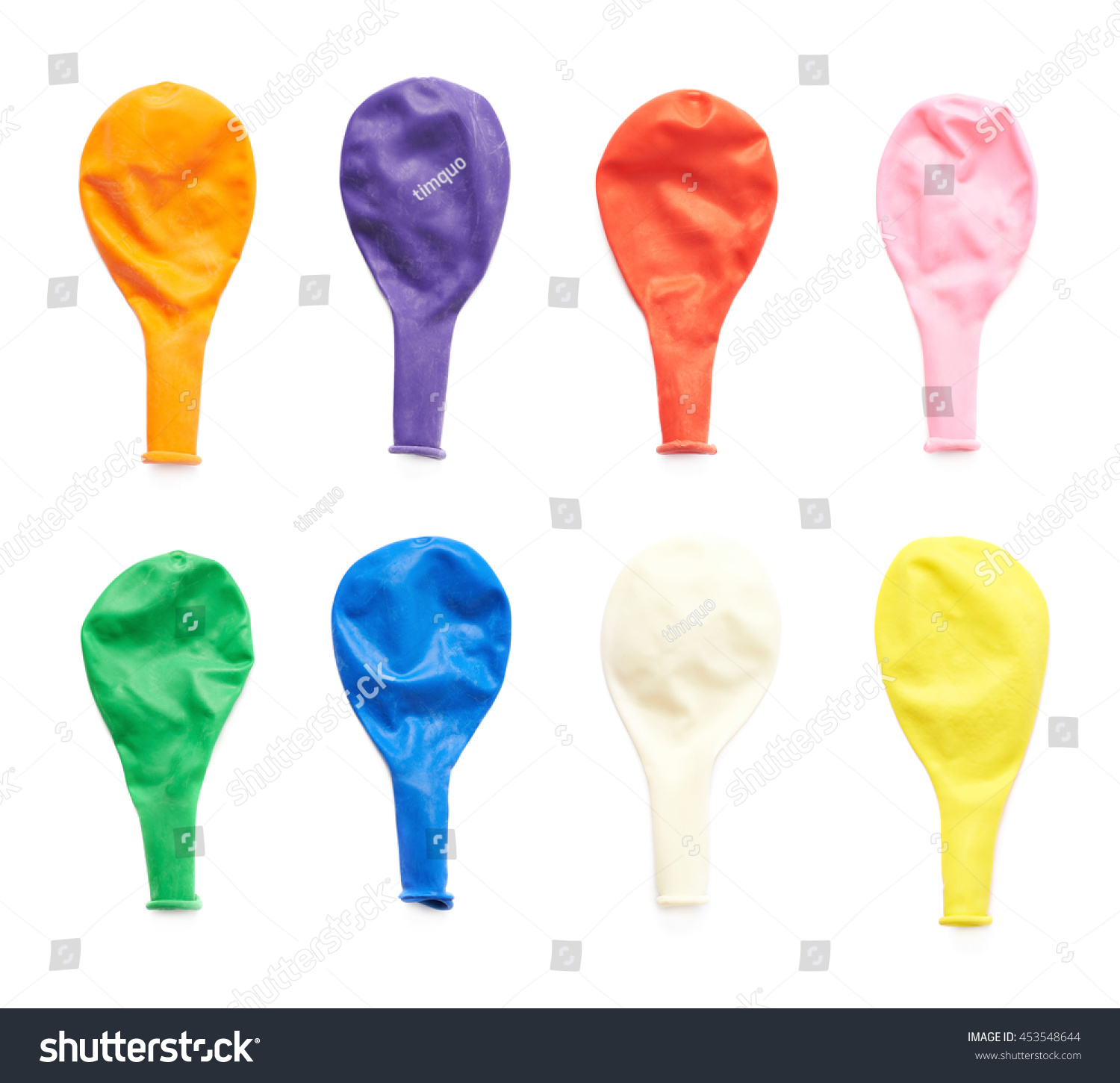 Set Deflated Air Balloons Isolated Over Stock Photo (Edit Now) 453548644