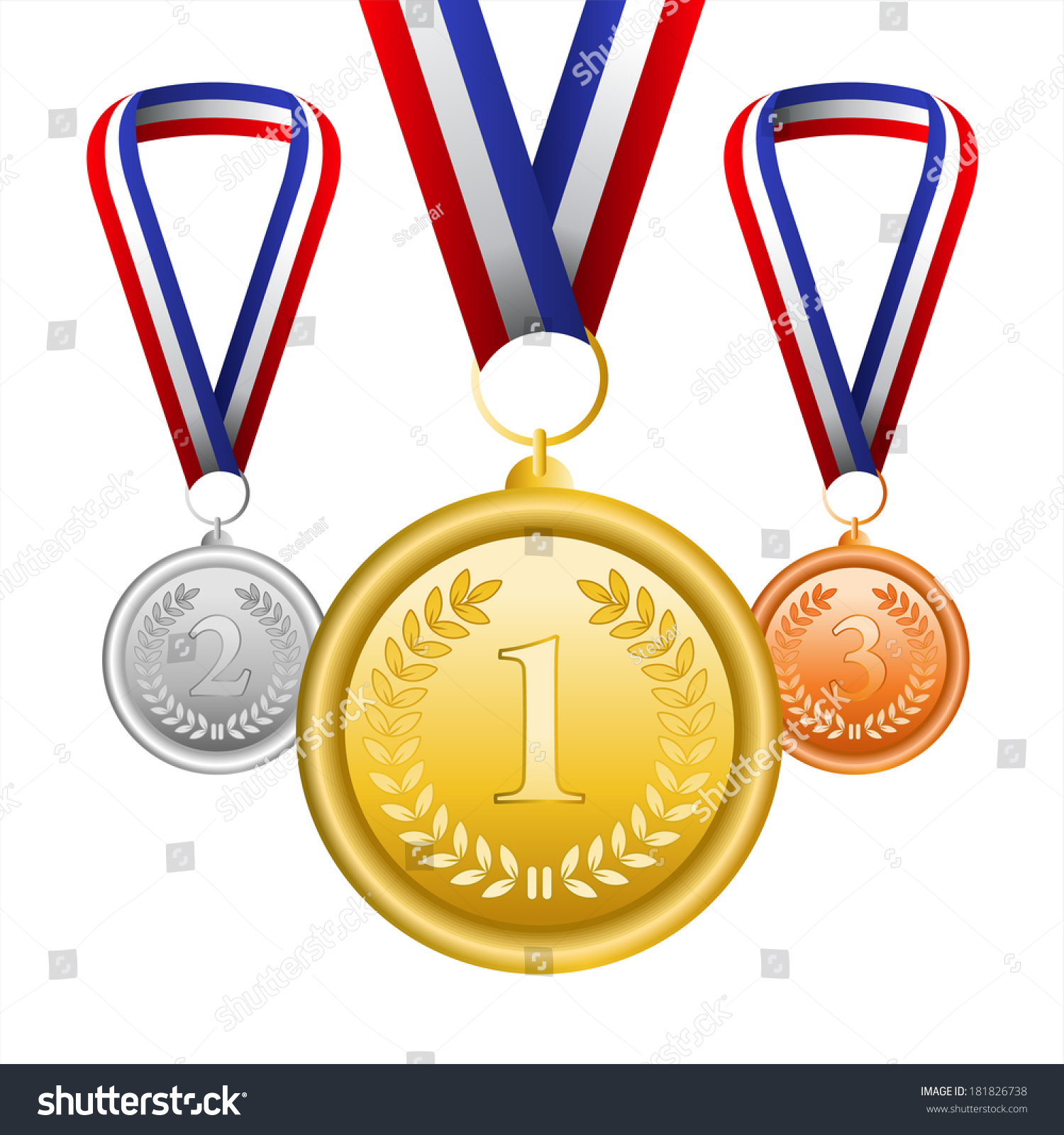 Set Of Medals Stock Photo 181826738 : Shutterstock