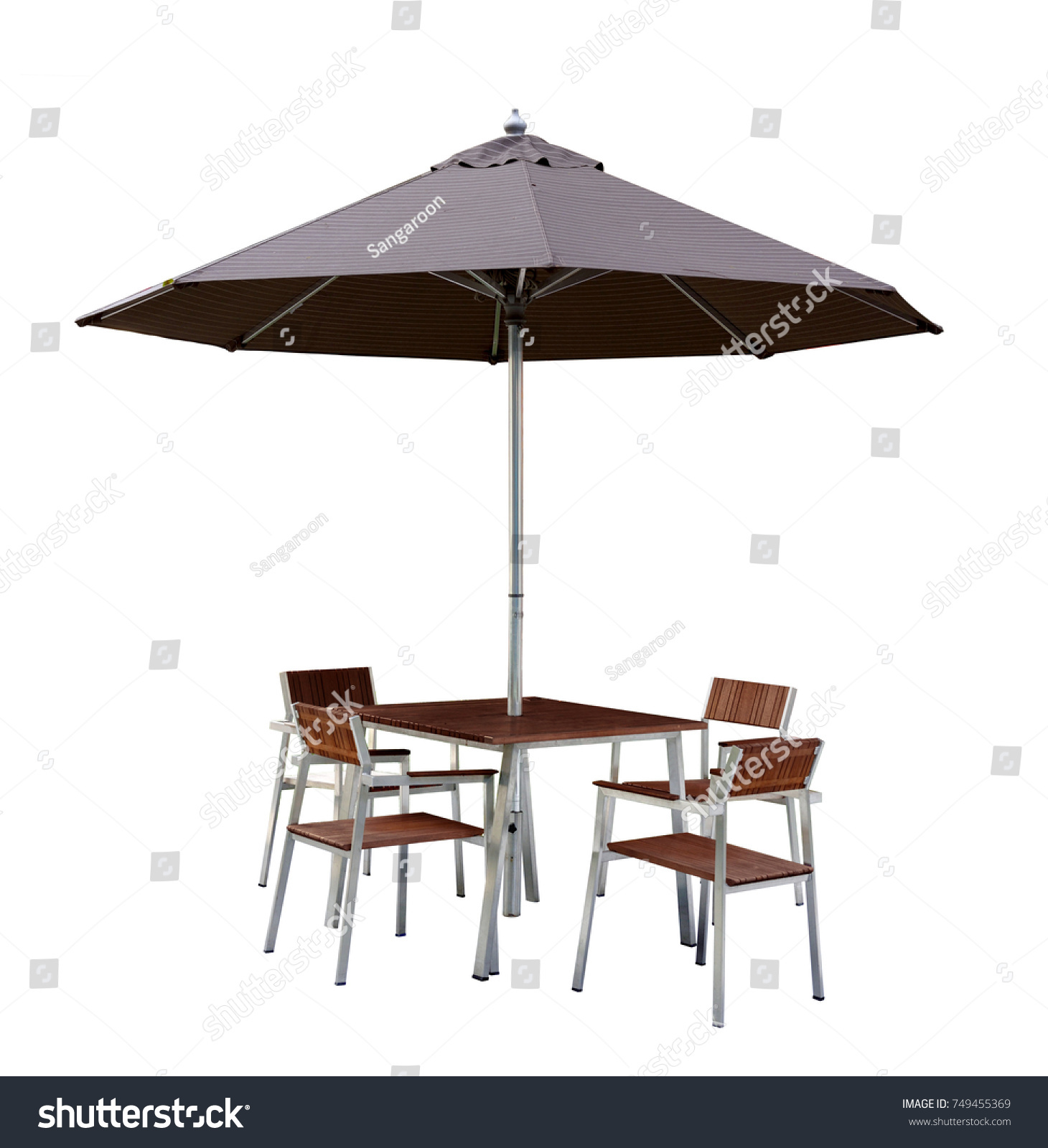 Set Modern Chair Table Outdoor Patio Stock Photo Edit Now 749455369