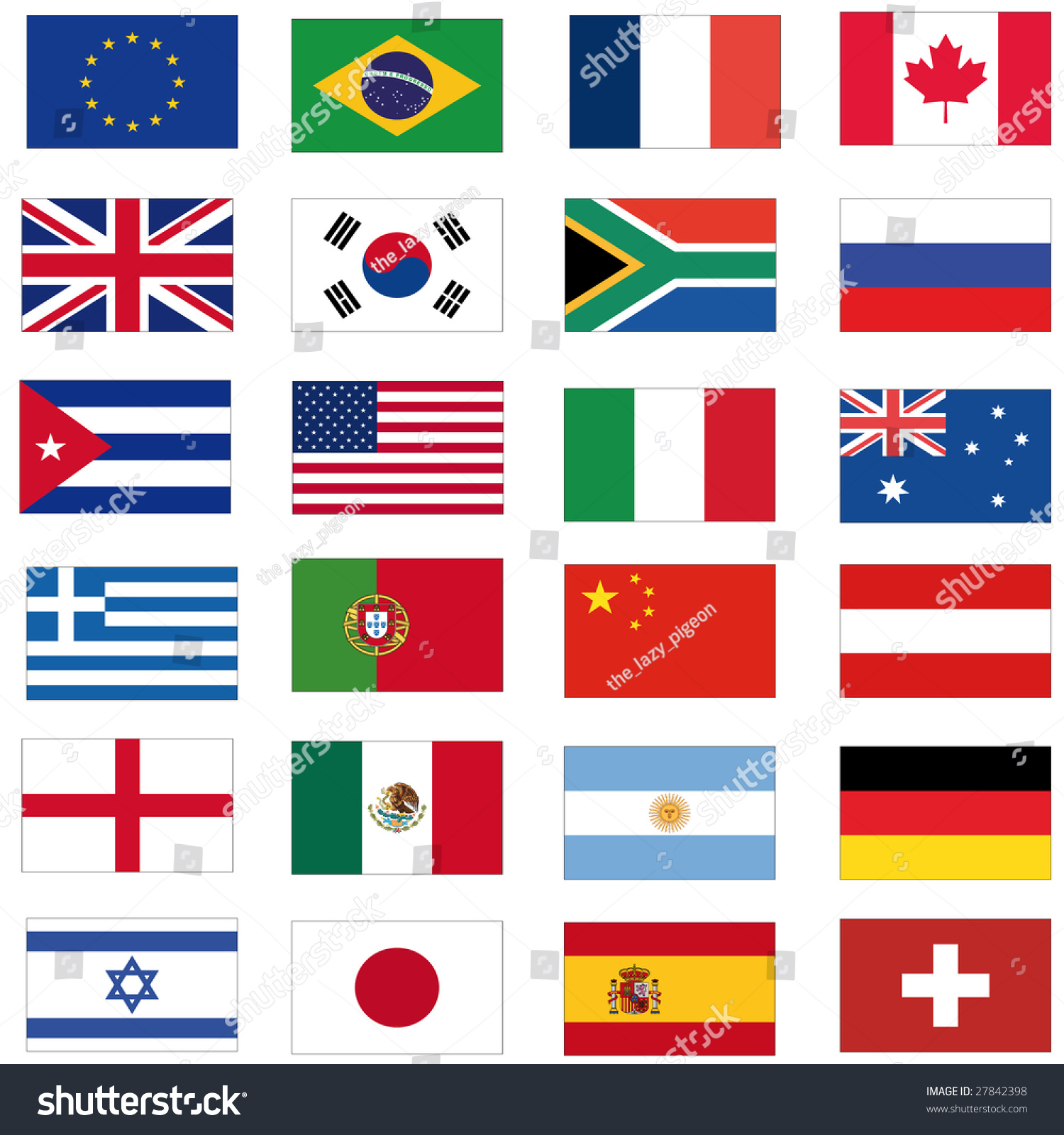 Set Most Important Flags Stock Illustration 27842398 - Shutterstock