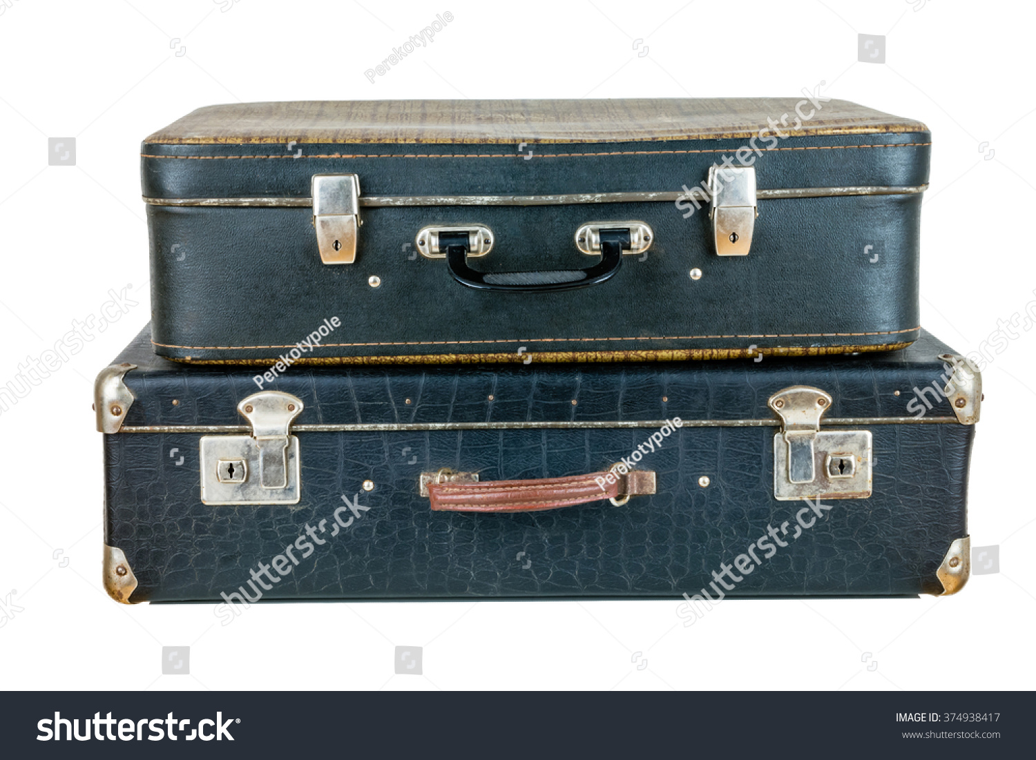 black vintage suitcase