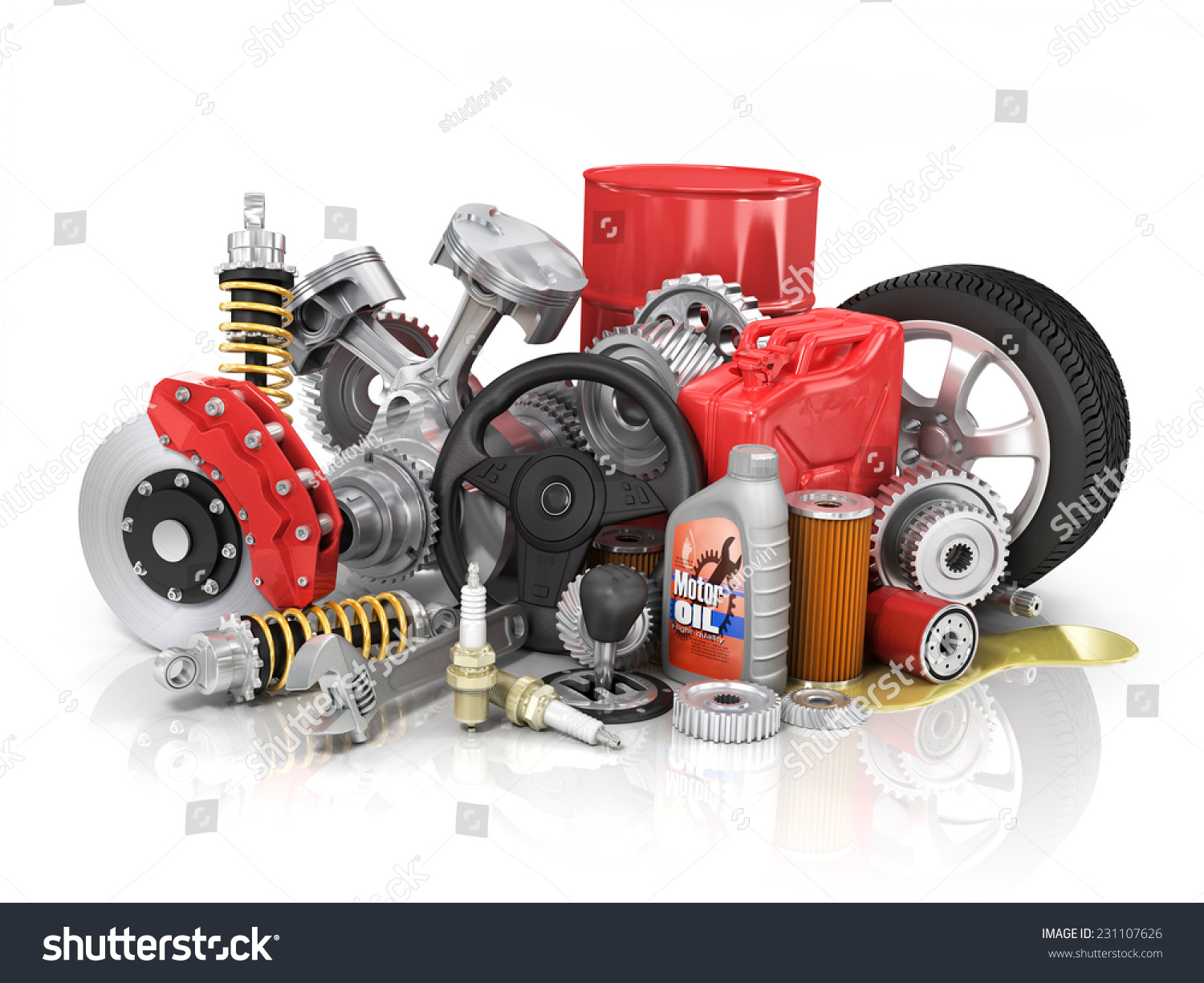 Set Of Parts Of Car. Stock Photo 231107626 : Shutterstock