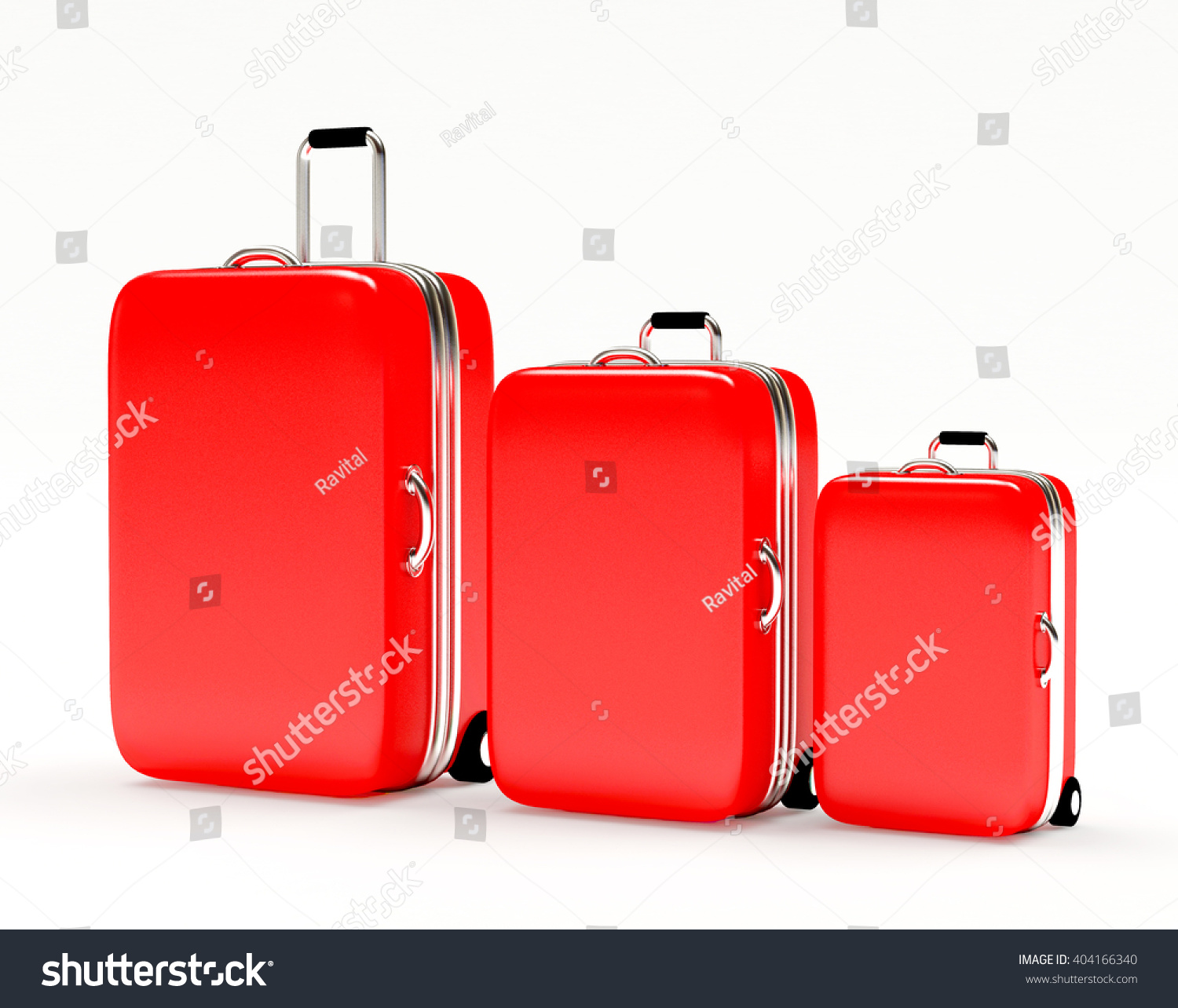 red small suitcase