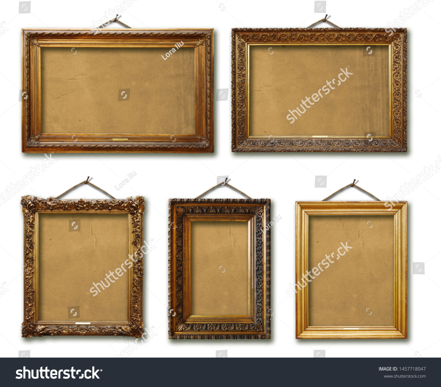 Vintage Wooden Photo Frames set of three.