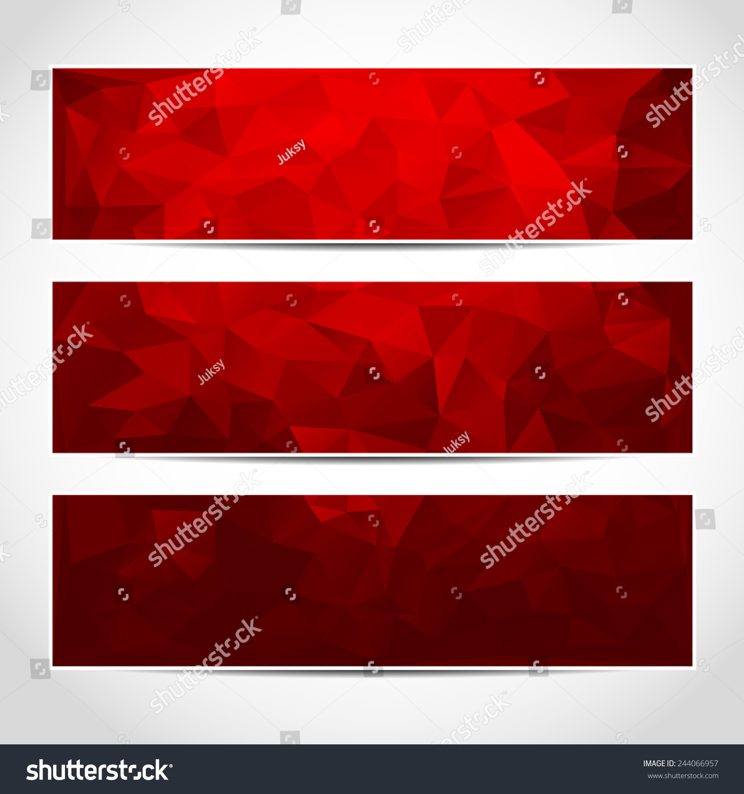 Set Trendy Red Banners Template Website Stock Illustration 244066957 ...