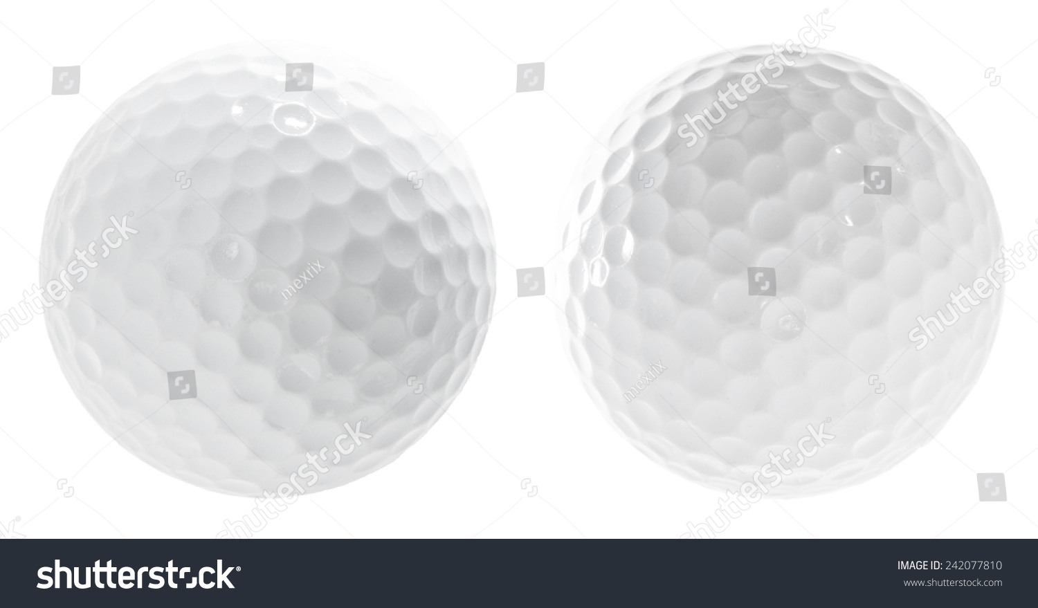 Set Two Golf Balls Isolated On Stock Photo (Edit Now) 242077810