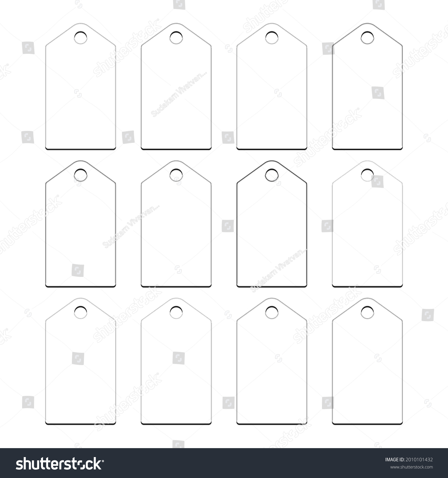 Set Product Label Line Icons Design Stock Illustration 2010101432