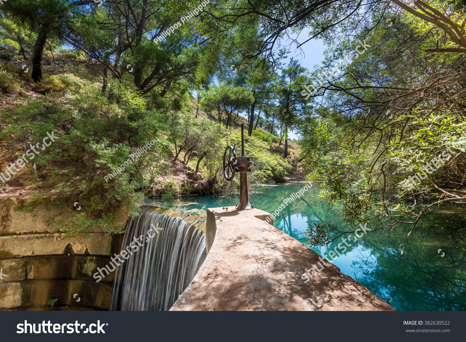 Seven Springs Rhodes Map Seven Springs Rhodes Greece Stock Photo 382630522 | Shutterstock