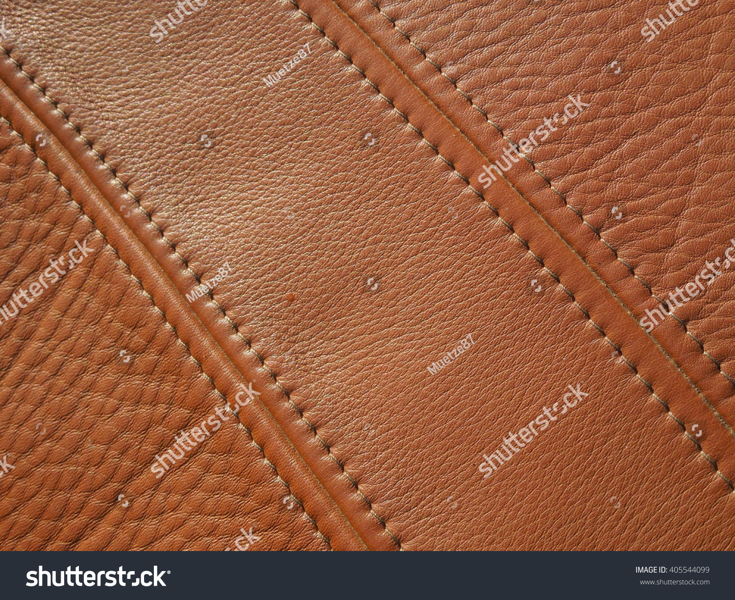 Sewed Cowhide High Definition Detail Textures Stock Photo Edit