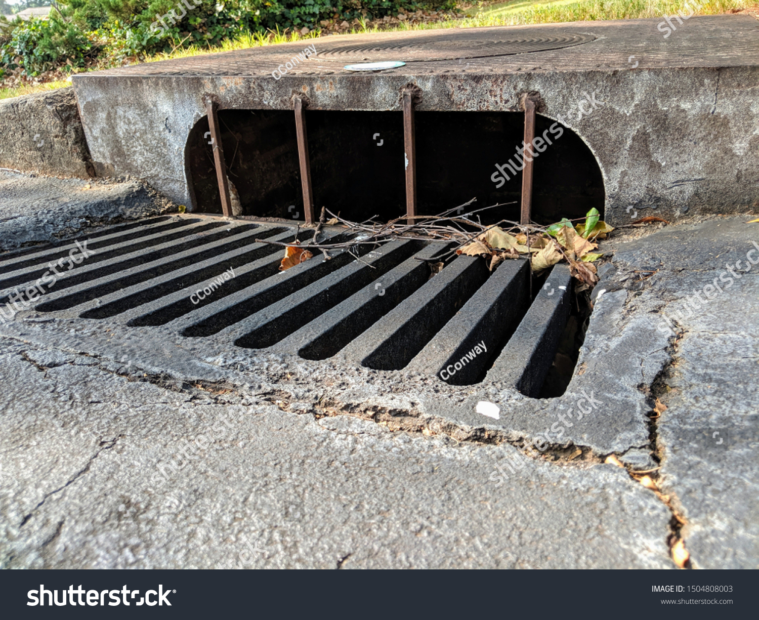 Sewer Grate Street Water Drainage Stock Photo Edit Now