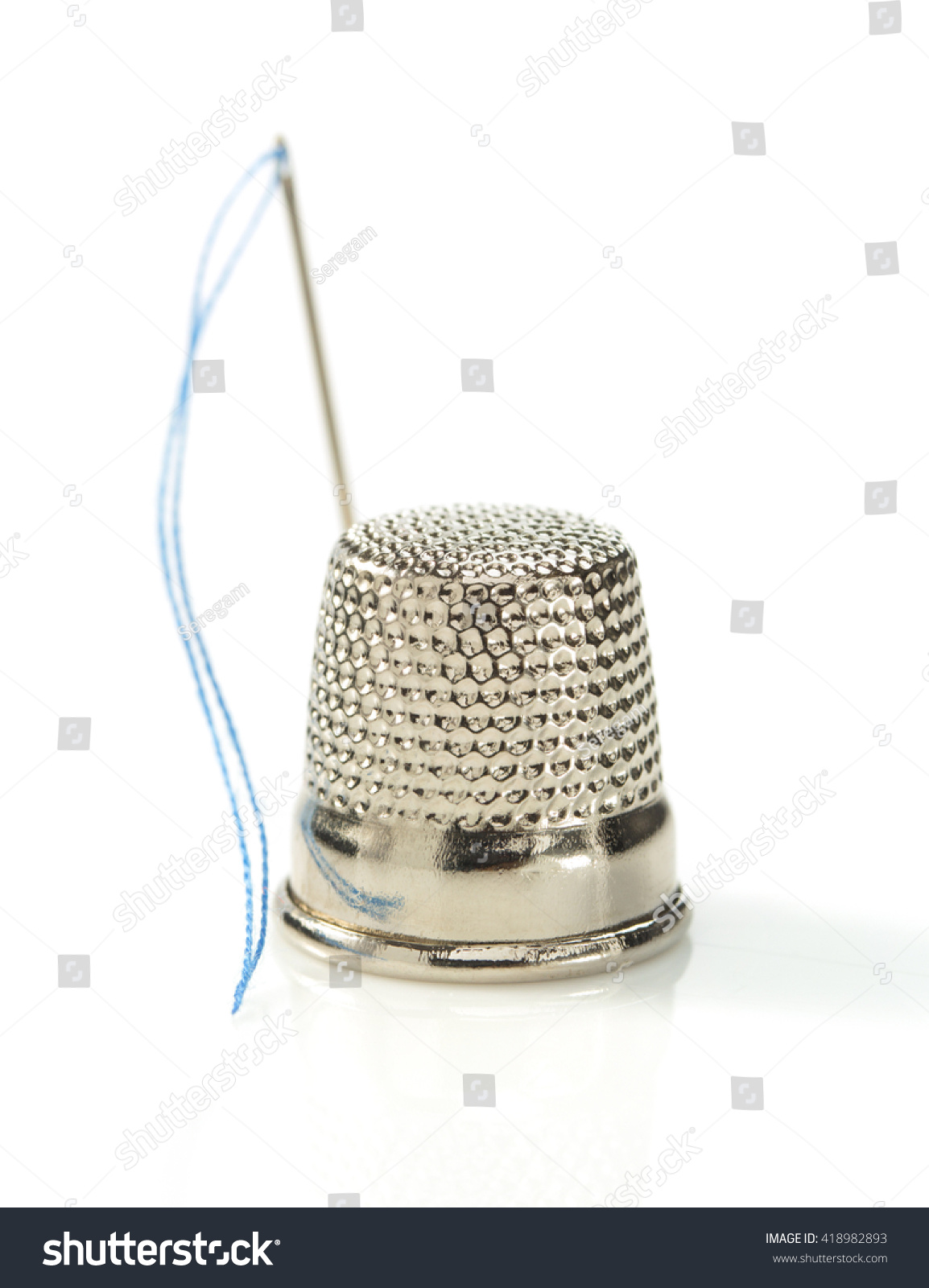 Sewing Thimble Isolated On White Background Stock Photo 418982893 ...