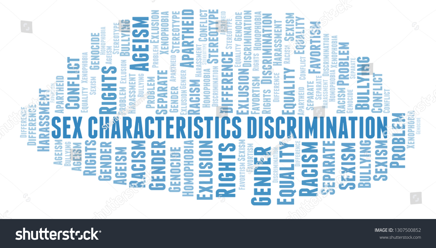 Sex Characteristics Discrimination Type Discrimination Word 库存插图 Shutterstock