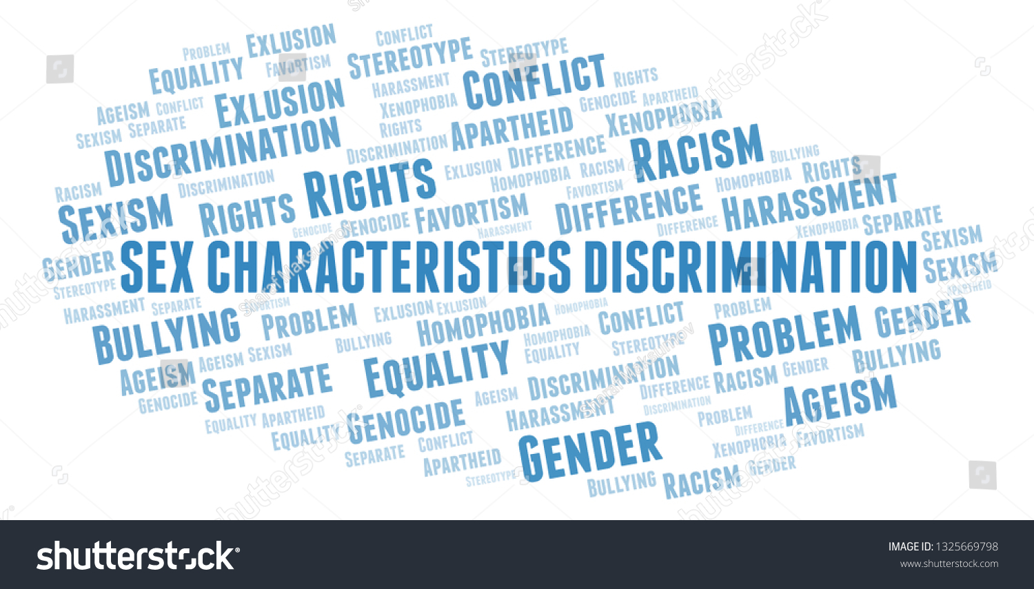 Sex Characteristics Discrimination Type Discrimination Word Stock Illustration 1325669798 0225