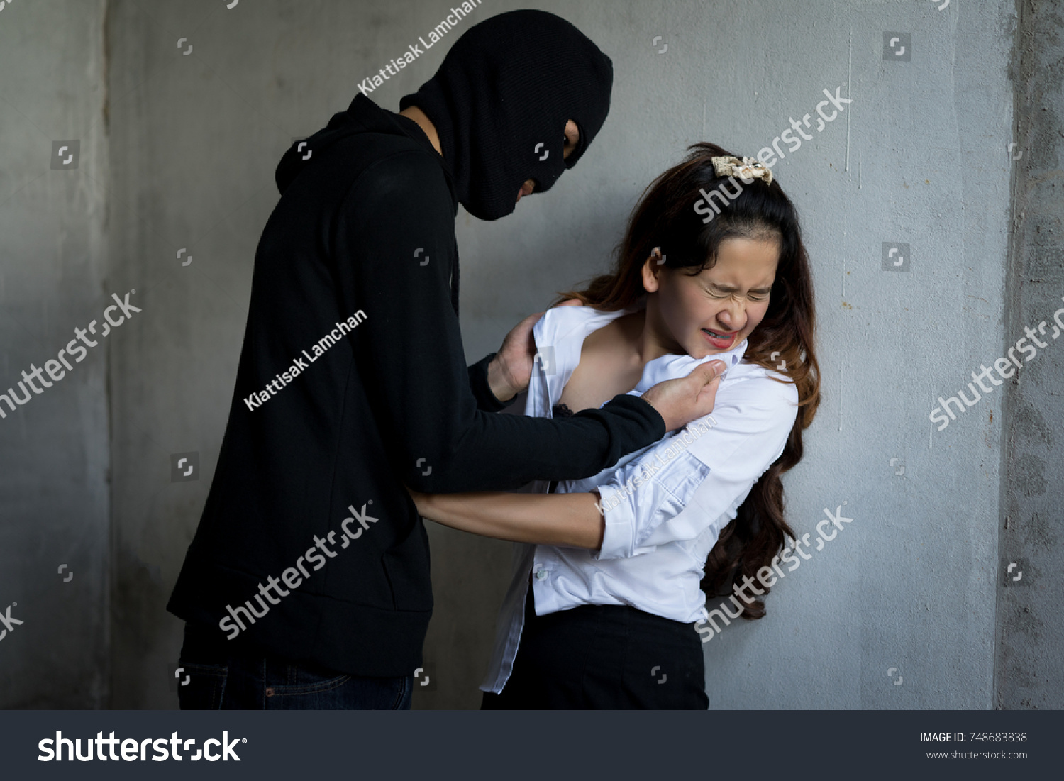 Sexual Woman Raped Crying Concept Bandit Stock Photo (Edit Now) 748683838