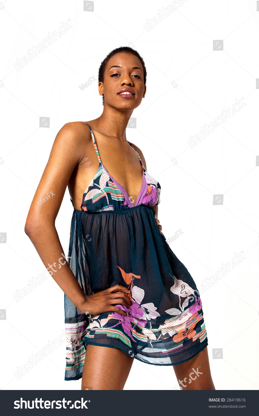 Sexy African American Woman Short Dress Stock Photo 28419616 | Shutterstock