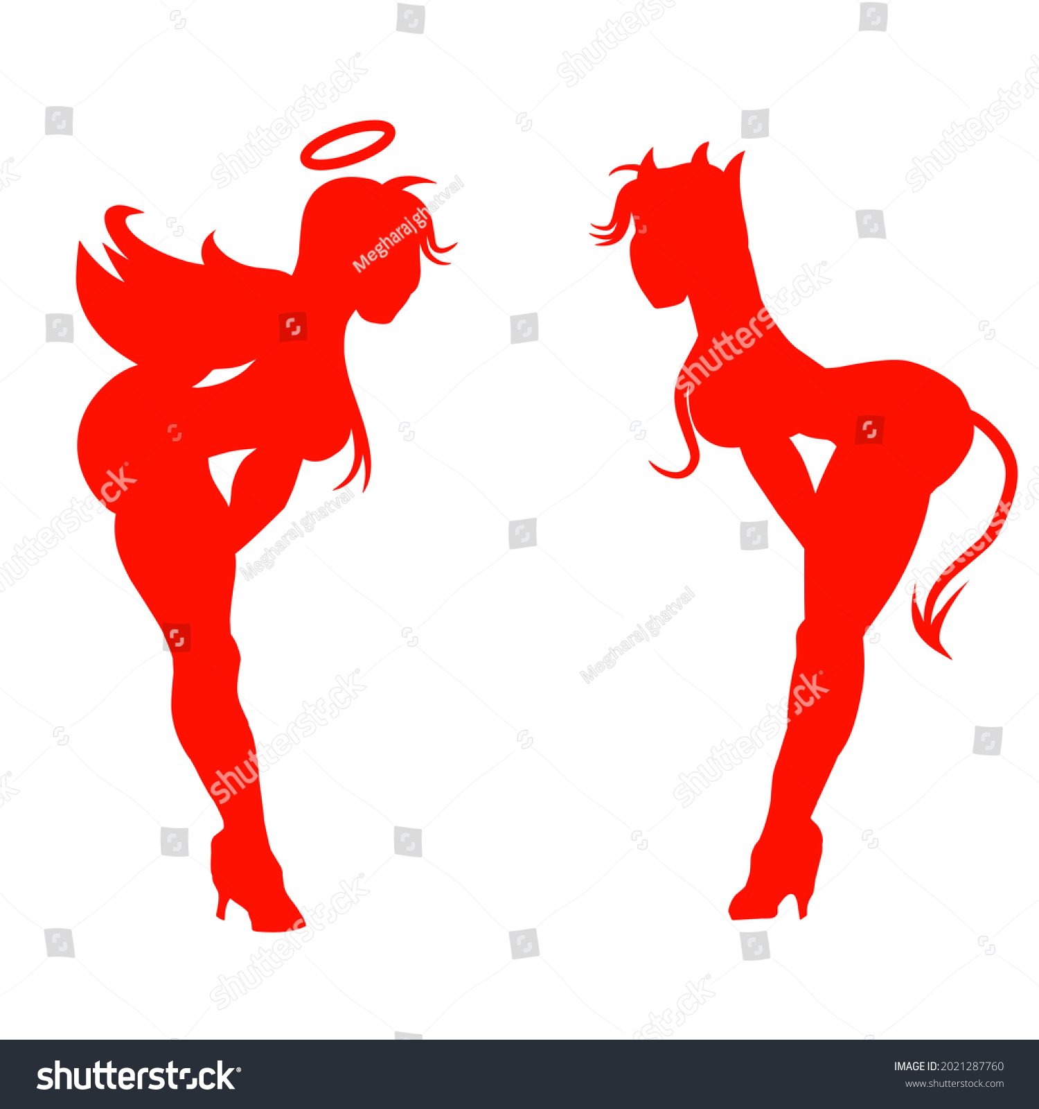 Sexy Angel Devil Standing