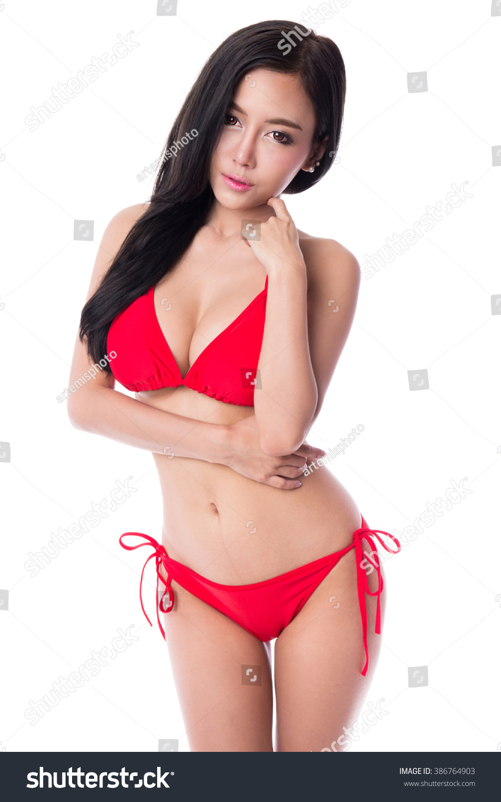 Red bikini erotic