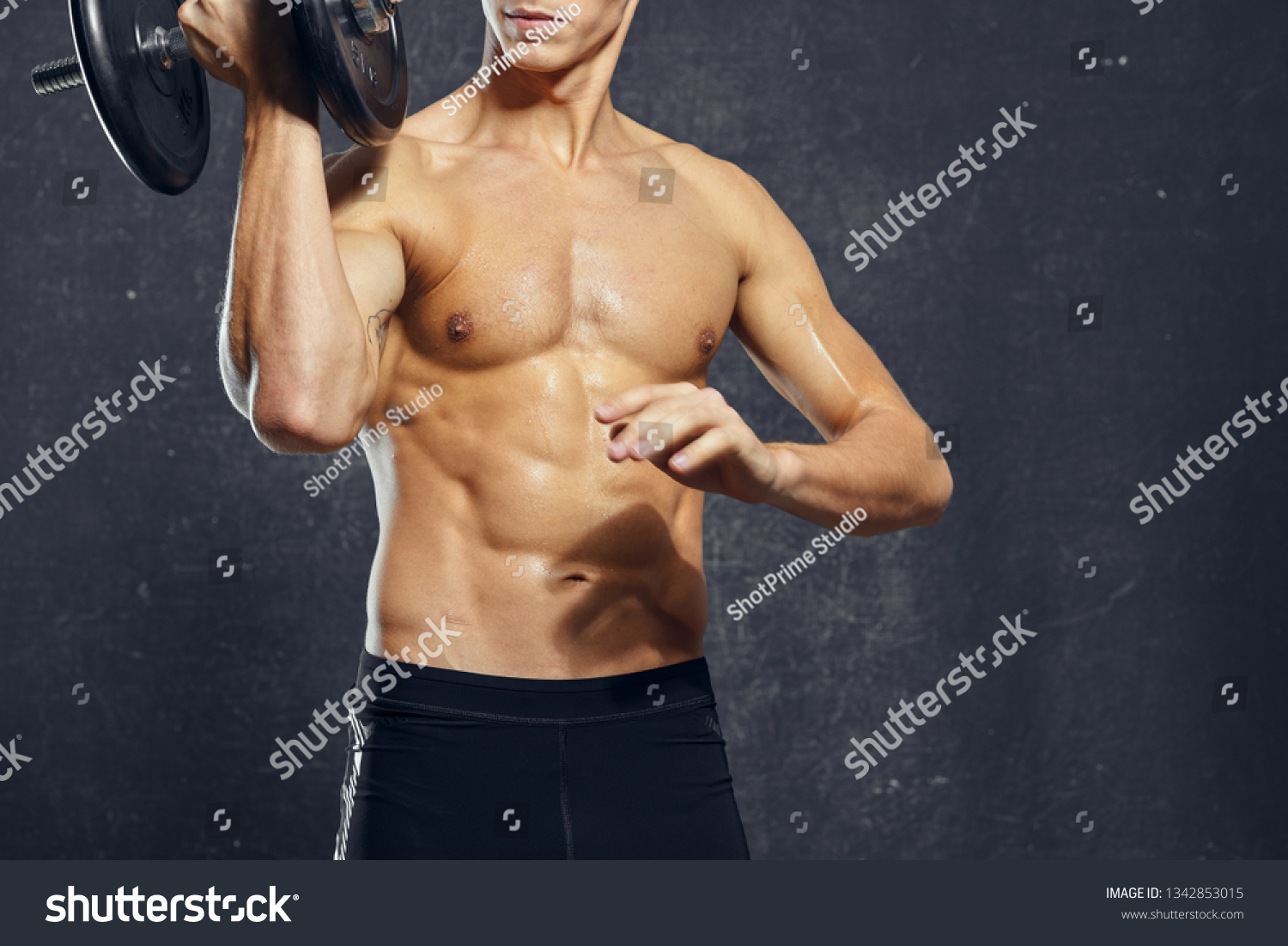 Sexy Athletes Bodybuilder Strong Torso Black Stock Photo Shutterstock