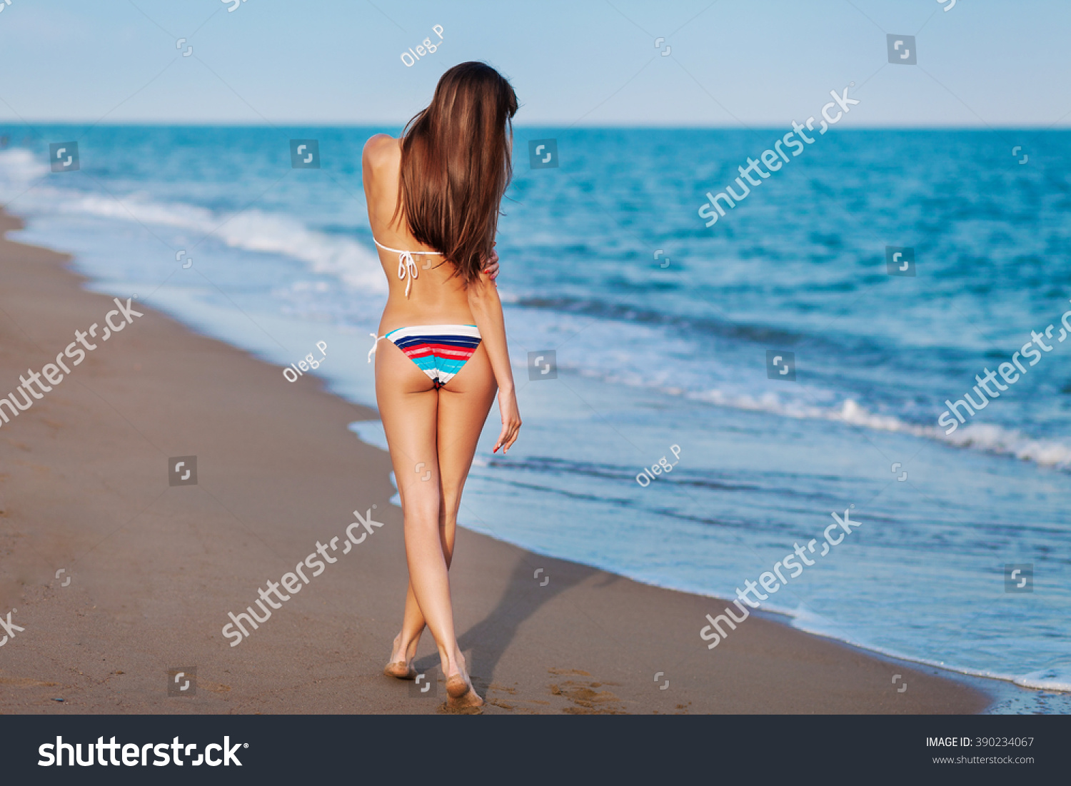 Sexy Back Beautiful Woman Bikini On Stock Photo Edit Now