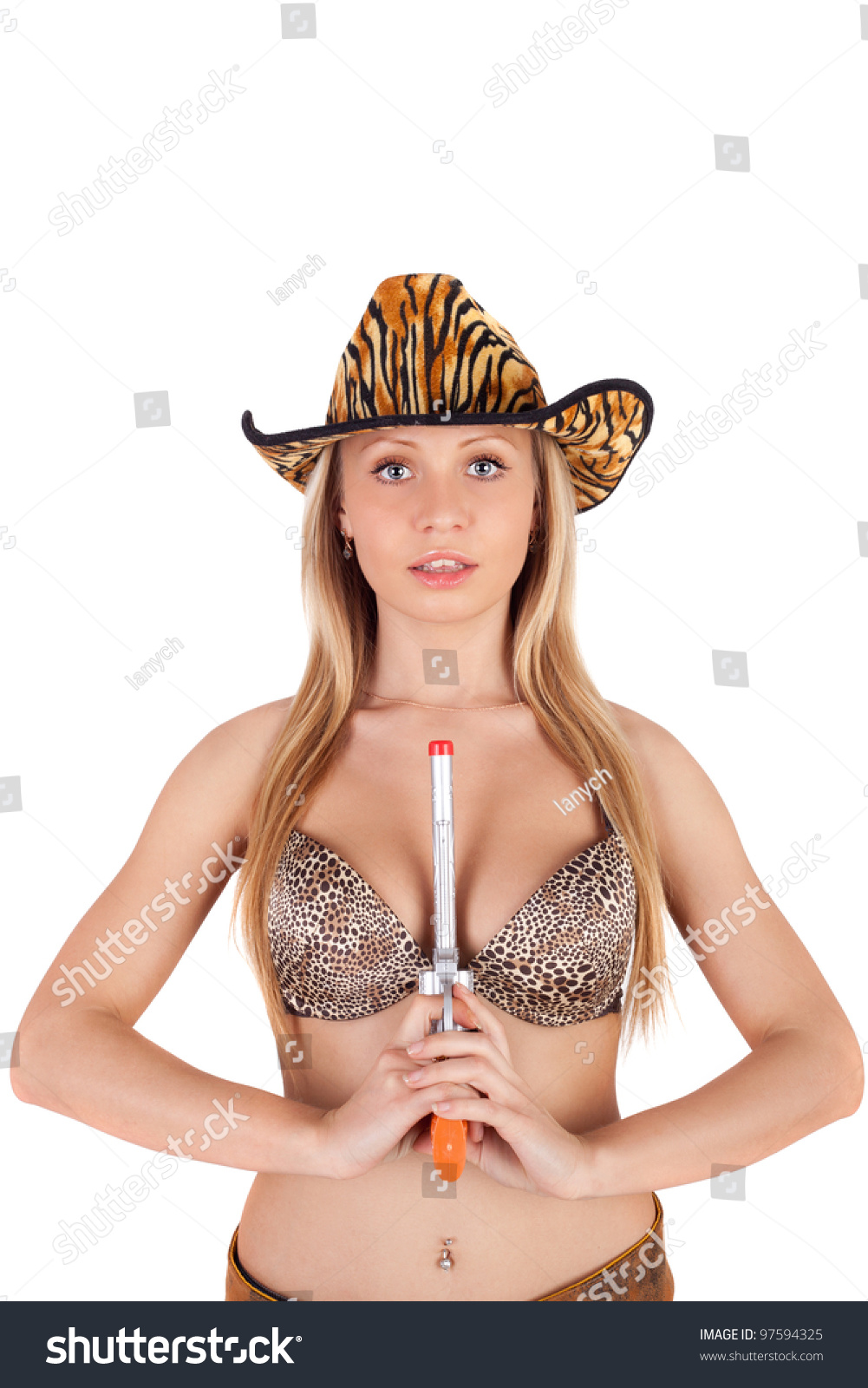 Sexy Cowgirl Posing PistolẢnh Có Sẵn97594325 Shutterstock