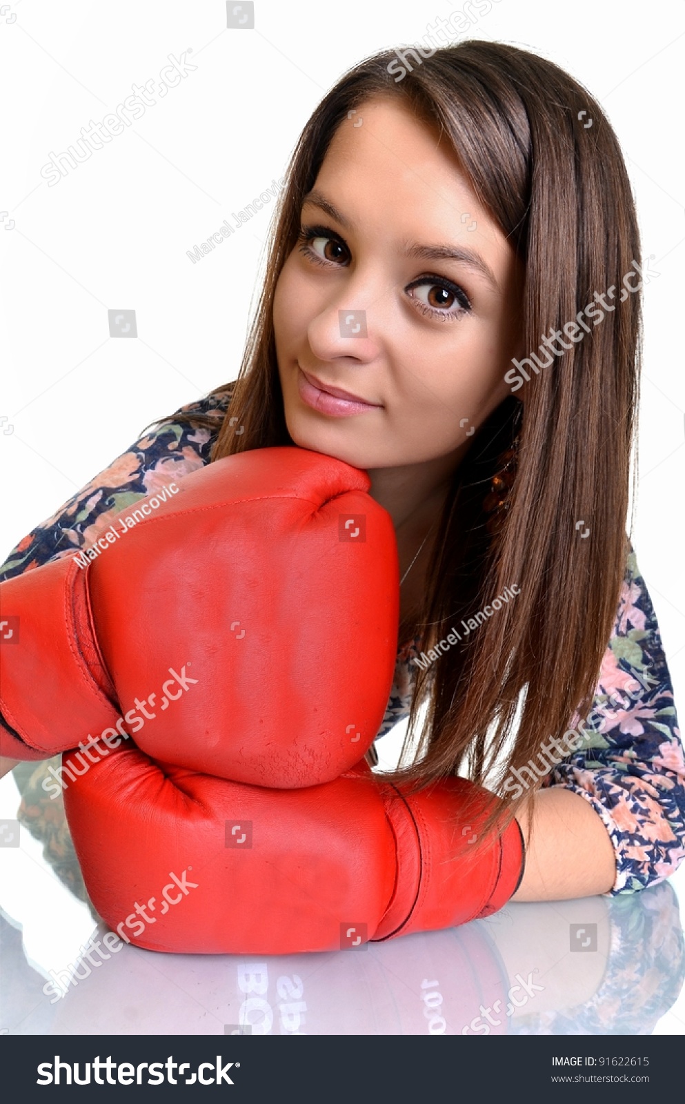 Sexy Female Fighter Isolated On White Stock Photo (Edit Now) 91622615 ...