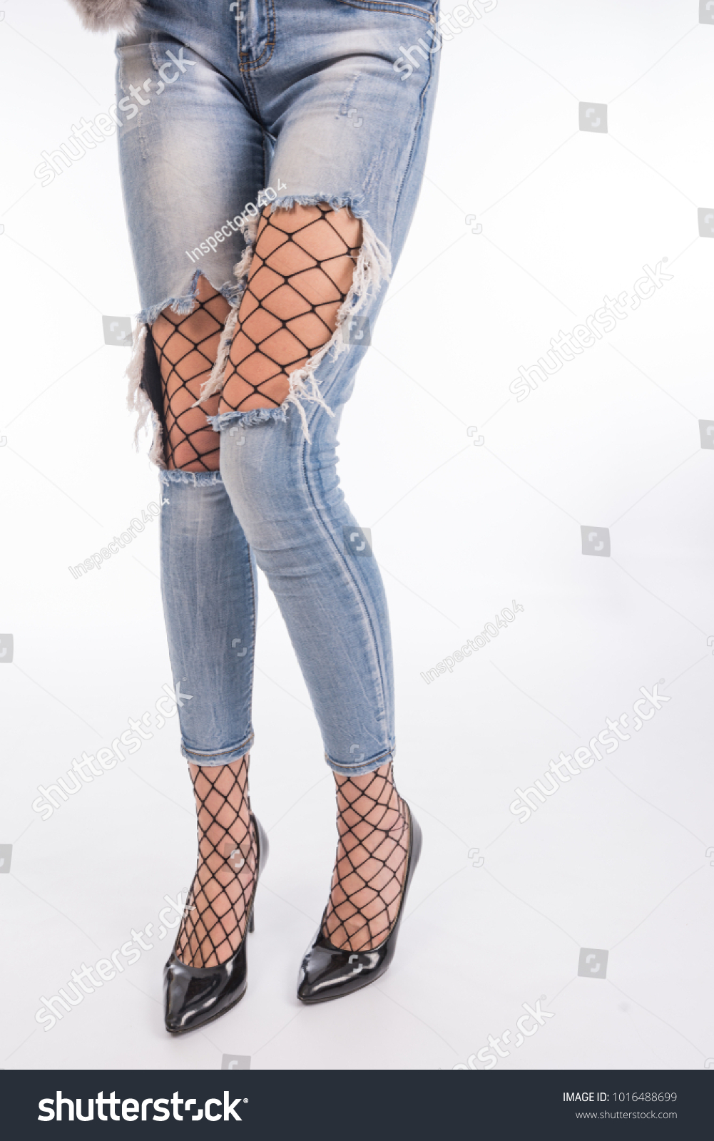 Sexy Female Legs Jeans High Black Stock Photo 1016488699 | Shutterstock