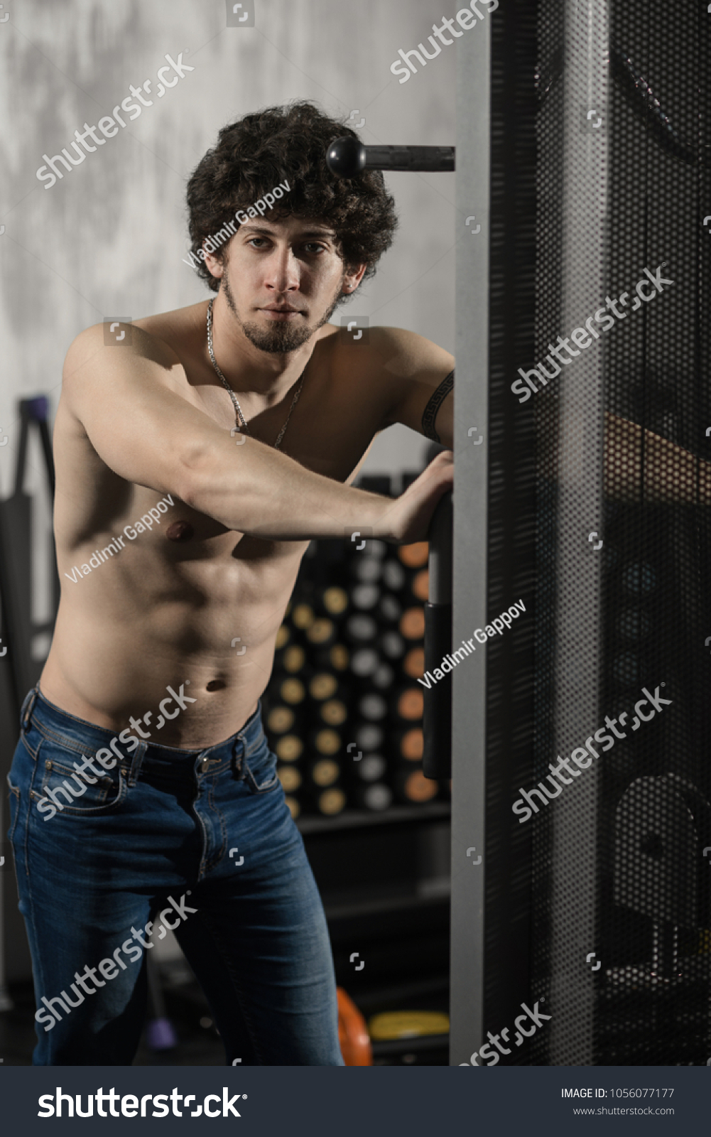 Sexy Fitness Athlete Naked Torso Posing Shutterstock