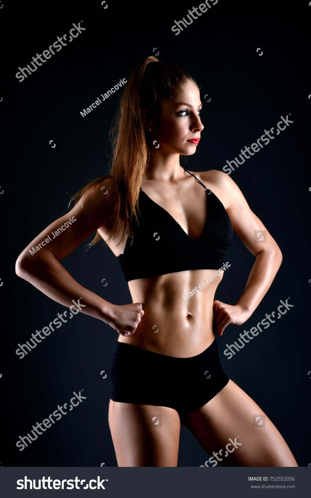 Sexy Fitness Woman Foto Stok Shutterstock