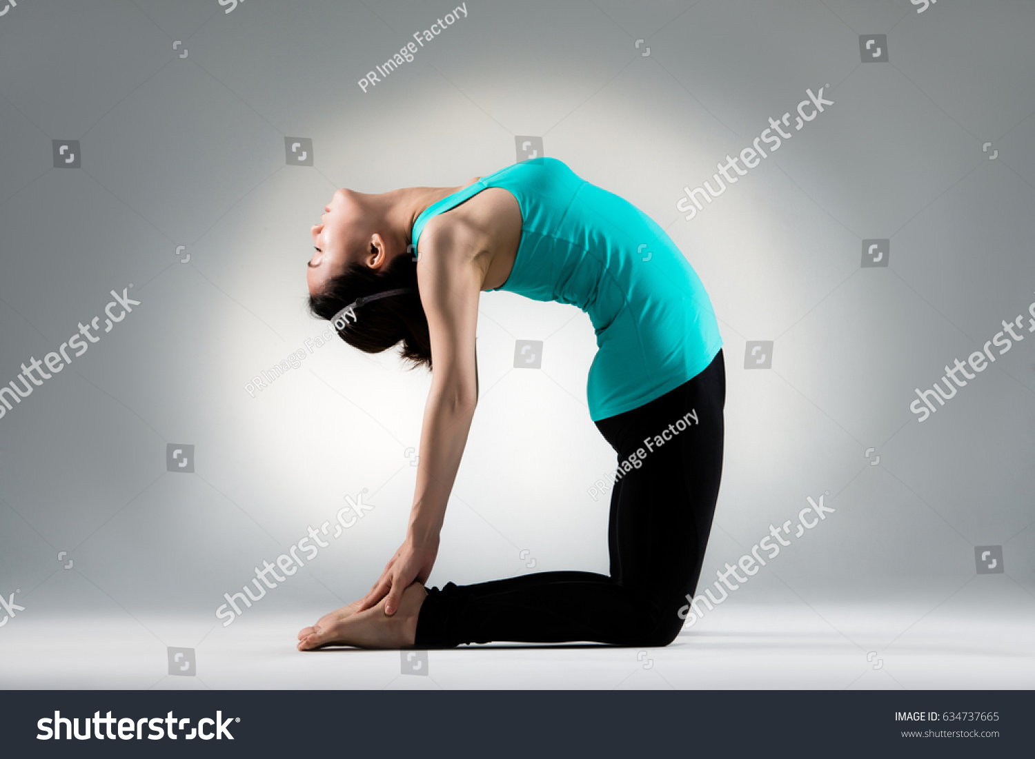 Sexy Fitness Woman Body Backwards Hands Stock Photo Edit Now 634737665