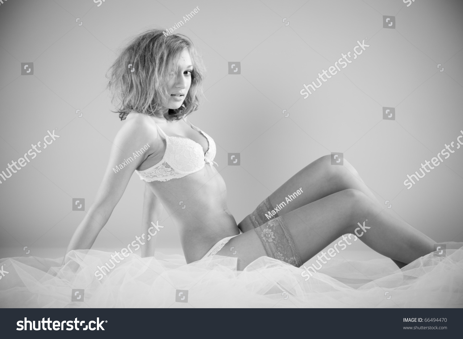 Sexy Girl Posing Underwear Foto Stok Shutterstock