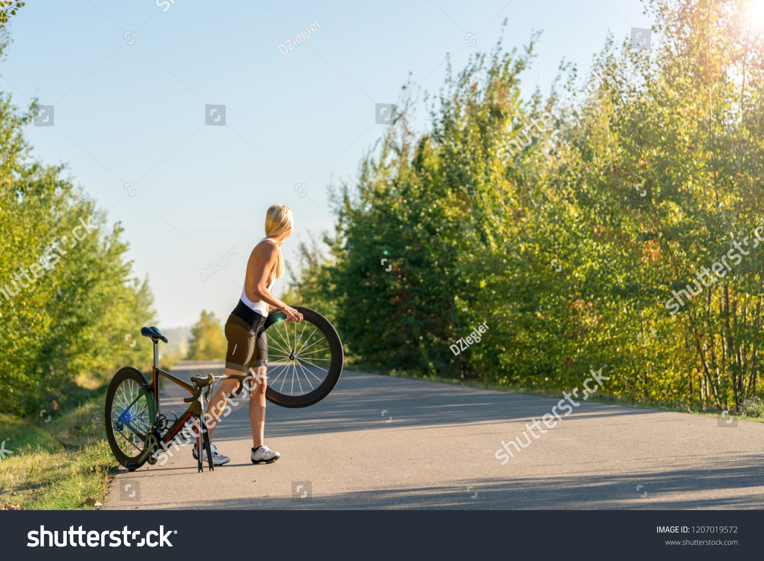 road bike flat tire