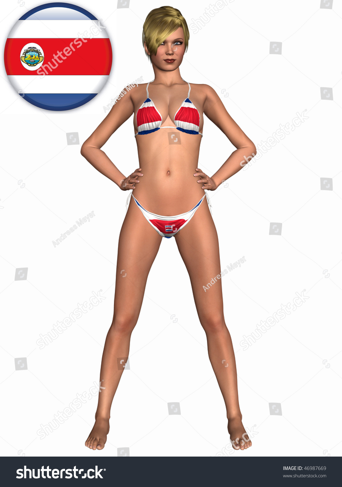 stock photo sexy girl with bikini costa rica 46987669