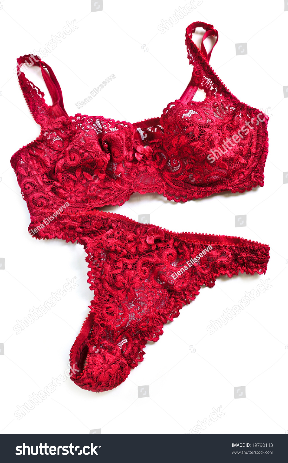 Sexy Lace Lingerie Isolated On White Background Stock Photo 19790143 ...