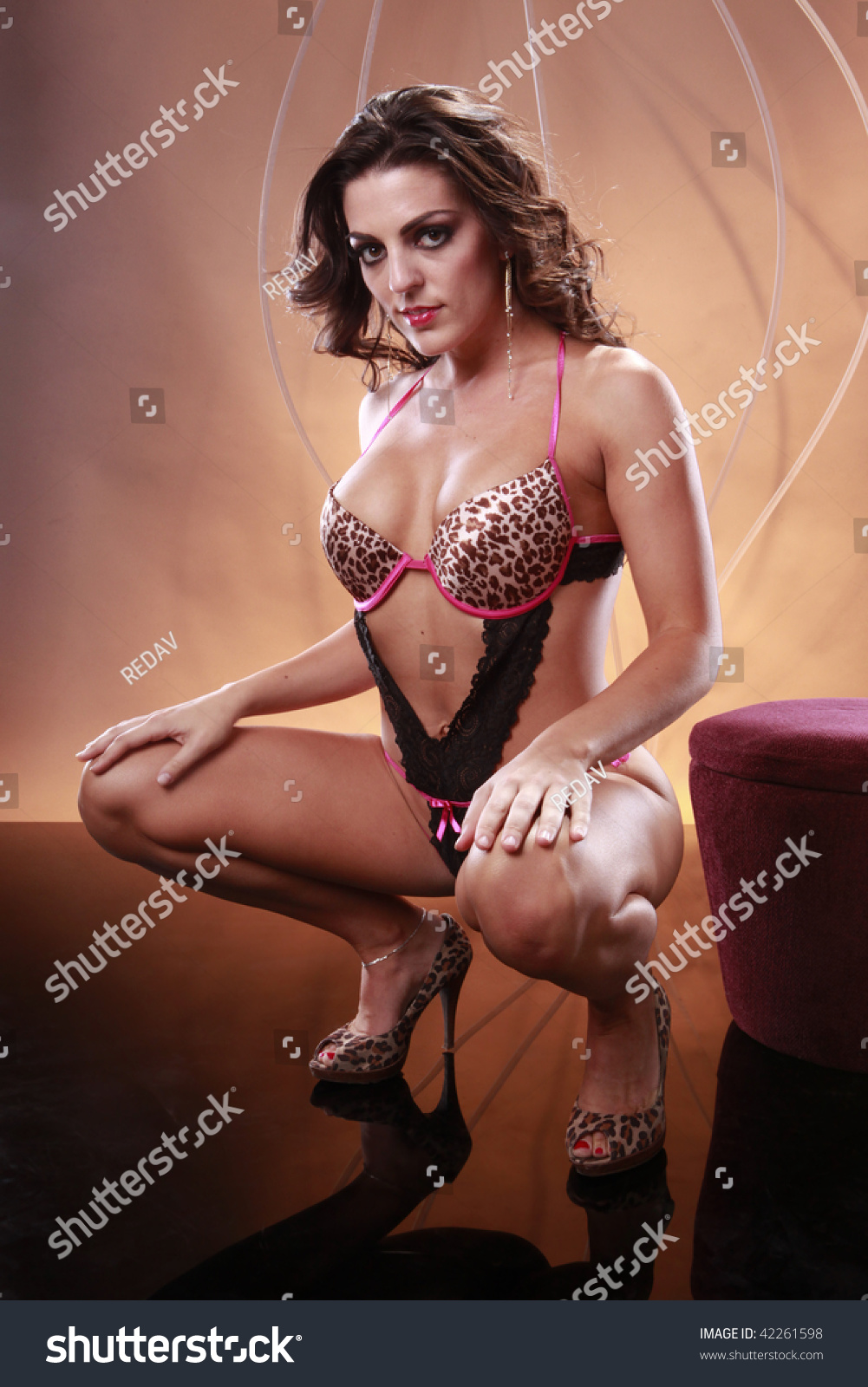 Sexy Lingerie Girl Ottoman Stock Photo 6 - Shutterstock