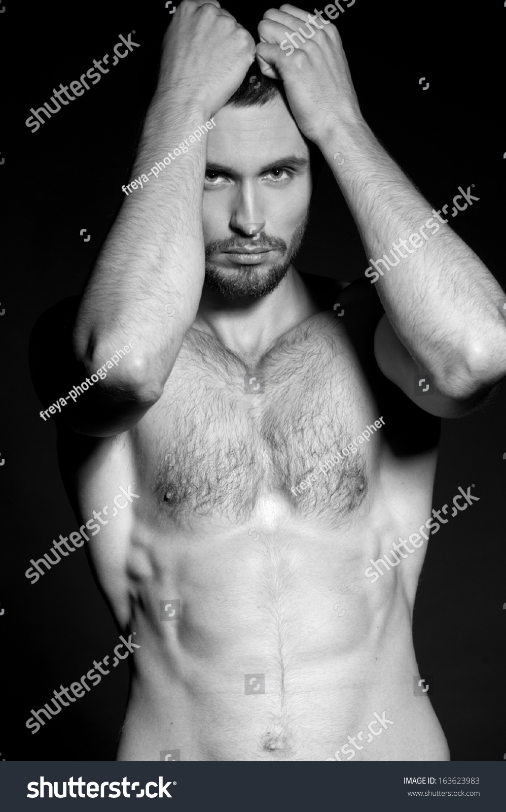 Sexy Male Model Blackandwhite Photo Stock Photo Shutterstock