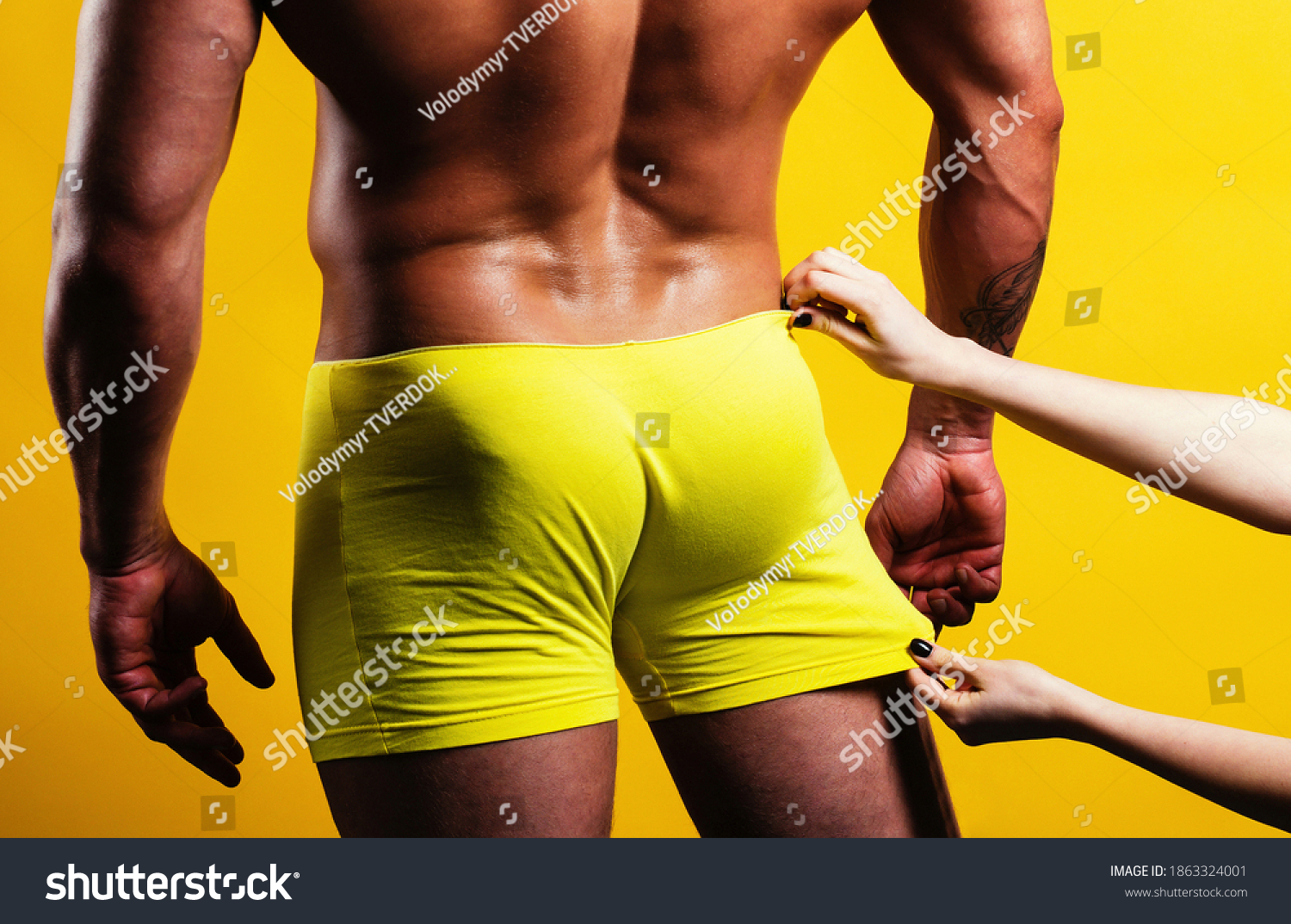 Sexy Male Model Underwear Muscular Body Stock Photo Edit Now