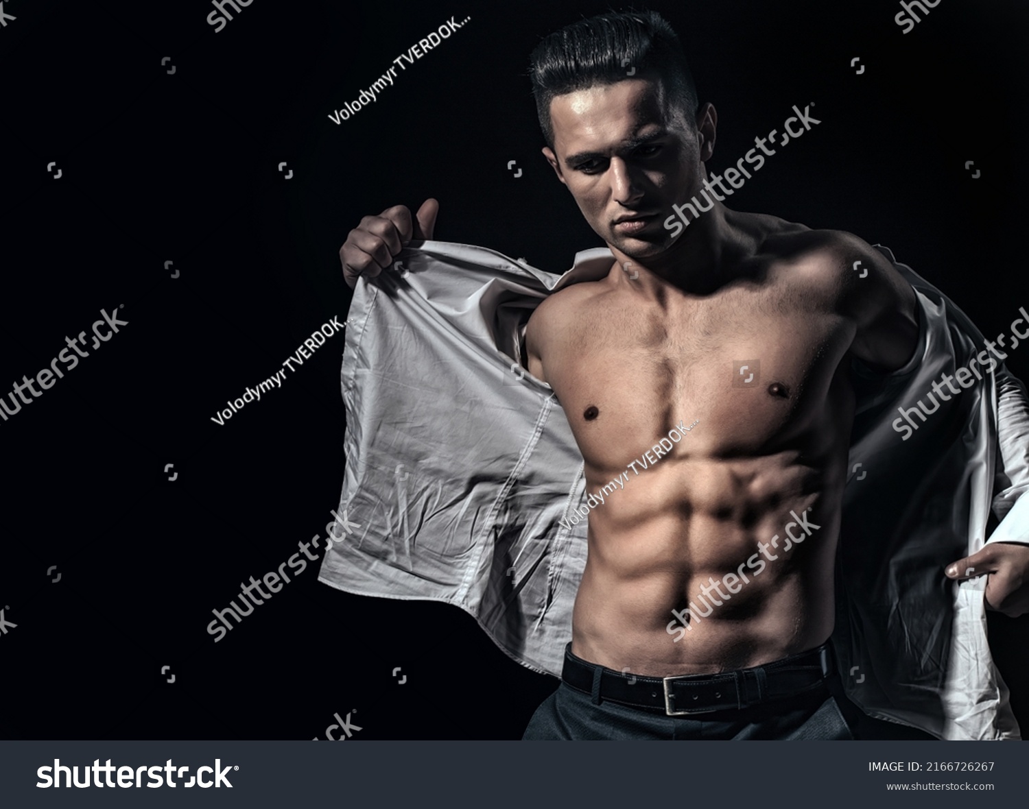 Sexy Man Muscular Body Bare Torso Stock Photo Shutterstock