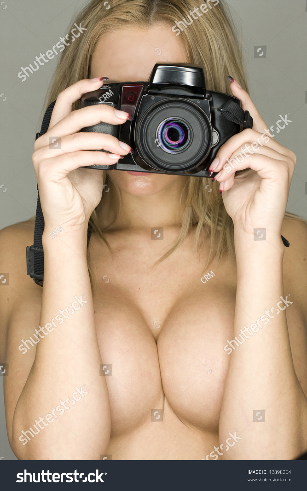 naked girl with camera