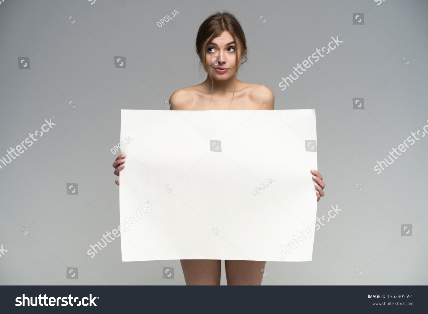 Sexy Naked Girl Poster Clean Skin库存照片 Shutterstock