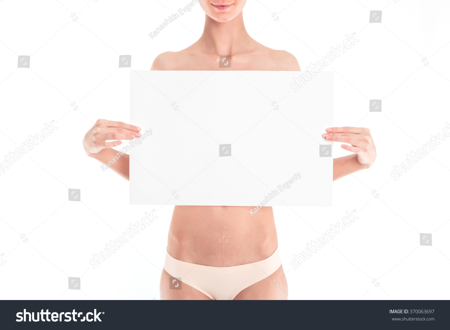 Sexy Naked Girl Poster Clean Skin Shutterstock