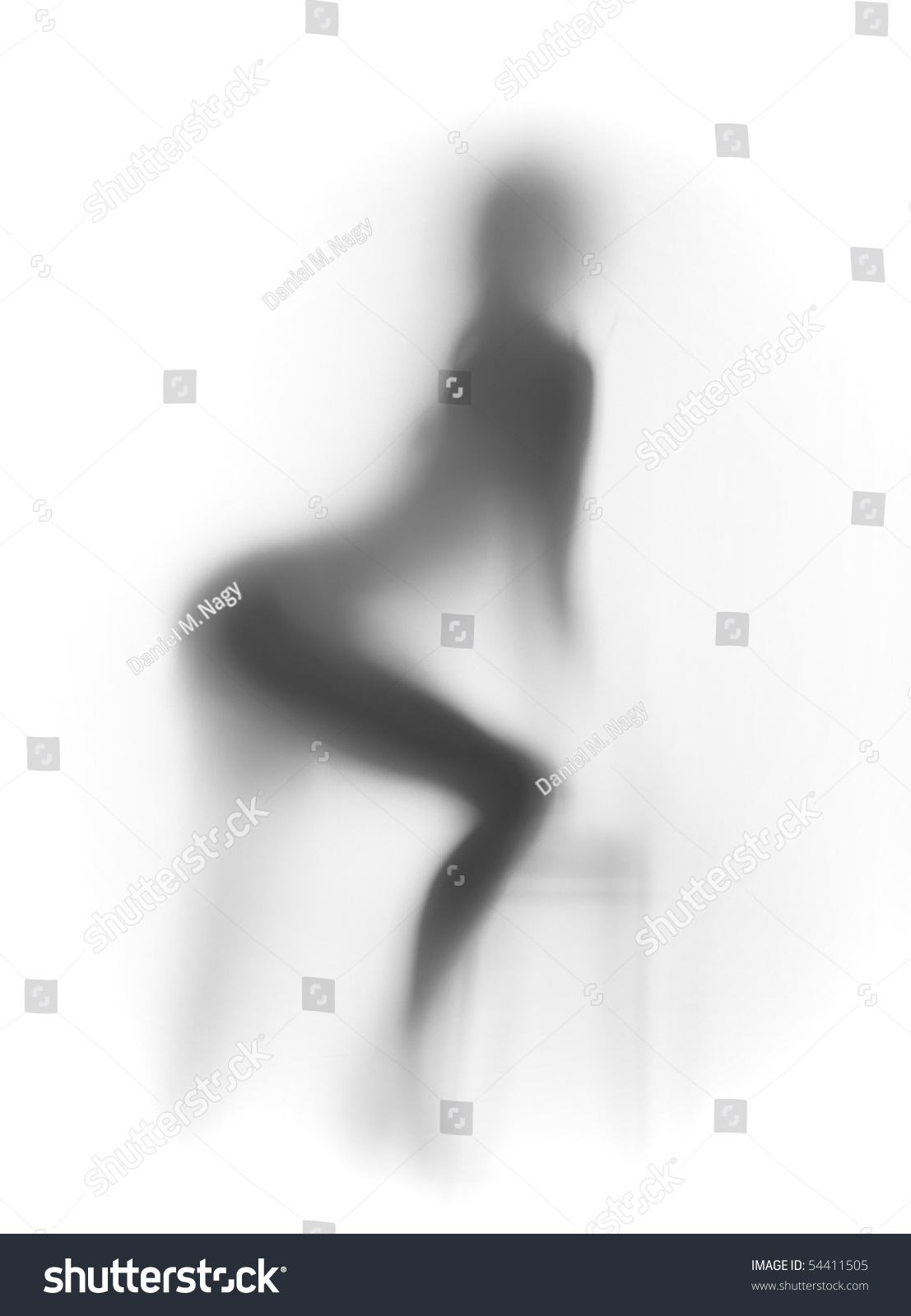 Sexy Nude Woman Silhouette Foto Stok 54411505 Shutterstock