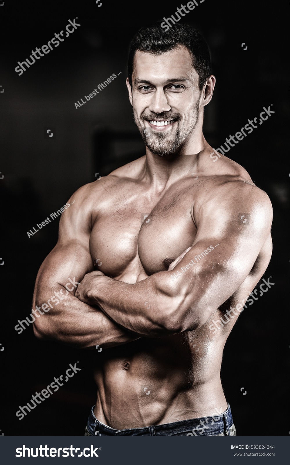 Sexy Portrait Very Muscular Shirtless MaleẢnh Có Sẵn593824244 Shutterstock