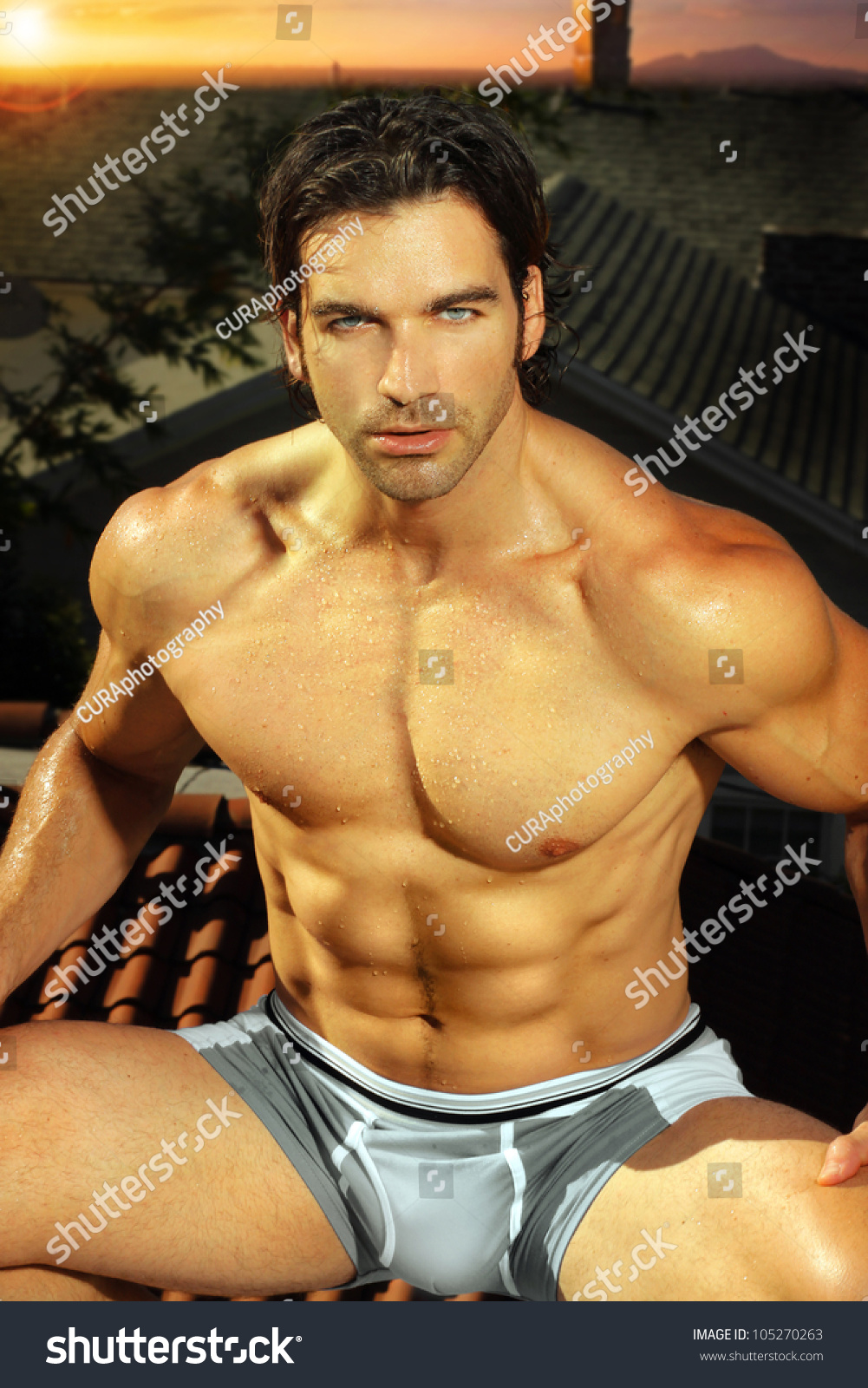 Sexy Portrait Fit Muscular Man Underwear Foto Stock Shutterstock
