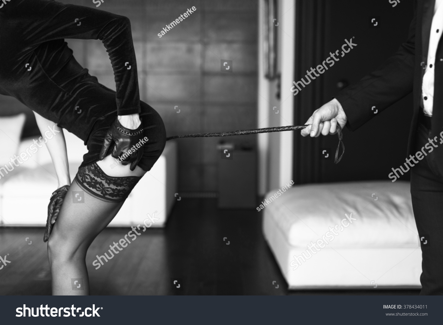 Sexy Rich Woman Whip On Ass Foto Stok Shutterstock